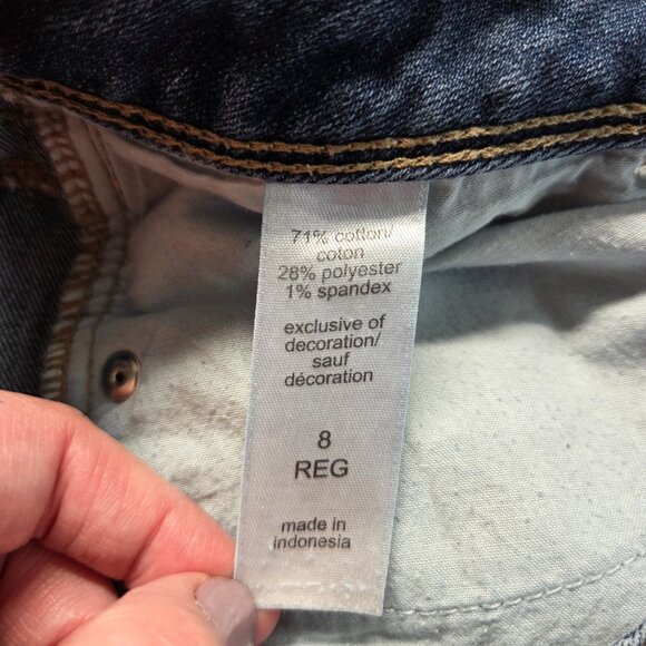 Maurices Size 8 Regular Medium Wash Denim Blue Straight Leg Jeans - Picture 10 of 11